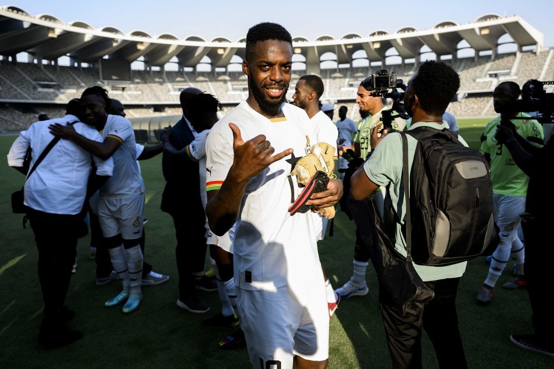El jugador de la selección de Ghana, Iñaki Williams, tras el amistoso disputado ante Suiza el pasado día 17 en Abu Dabi. EFE/EPA/LAURENT GILLIERON